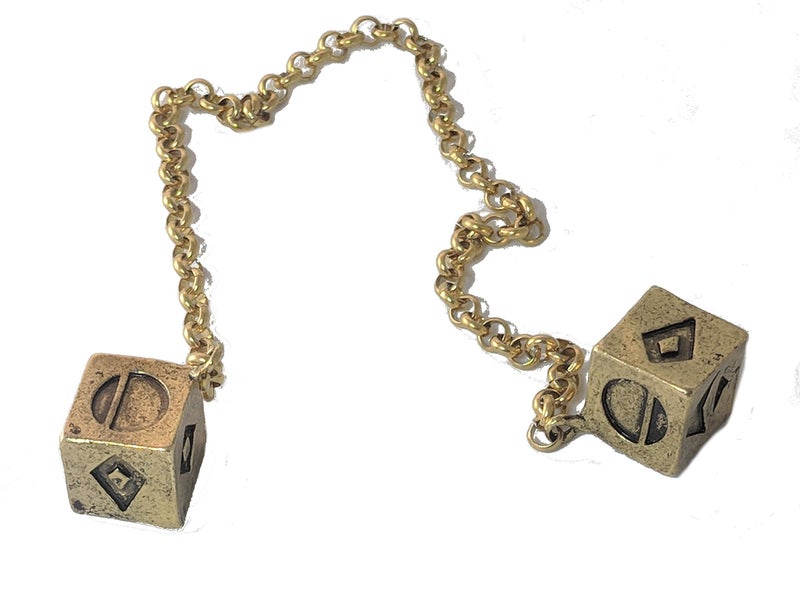 Custom 3d Stuff Smuggler's Dice Accurate Antique Weathered Gold Plated Solo Dice (Large) - Image 5